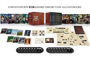 Harry Potter 8-Film Steelbook Library Case (Amazon Exclusive) (4K Ultra HD + Digital)