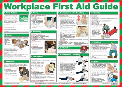 Safety First Aid Group Workplace Poster - Laminated 59x42cm Guide