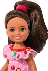Barbie Club Chelsea Doll Removable Fashions 6 Inch Pink Cherry Dress view 2