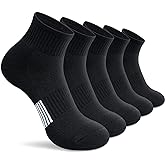 Gonii Ankle Socks Womens Athletic Thick Cushioned Running Hiking Low Cut 5-Pairs