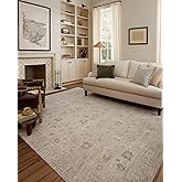 Loloi Chris Loves Julia Louisa Collection LOI-01 Oatmeal/Stone 5'-3" x 7'-6", .38" Pile Height, Area Rug