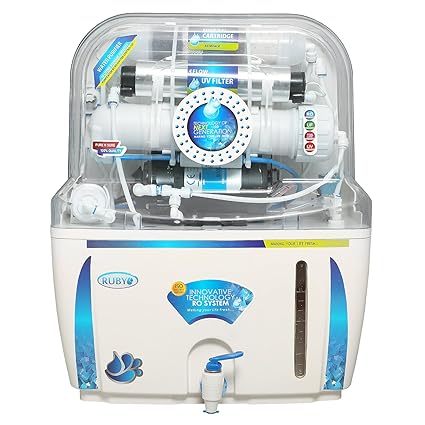 Ruby Ro+Uv+Tds Controller 12 Stage Water Purifier,White & Blue