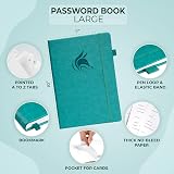 Clever Fox Password Book with Alphabetical Tabs Aquamarine Large 18x25 cm view 2