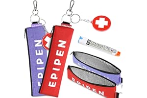 Portable EpiPen Carrying Bag, Insulated Emergency Medical Bag, Keeps Medicine Effectiveness, Fits 1 EpiPen, Asthma Inhaler, A