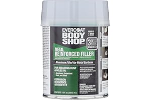 Evercoat Body Shop 105013 Metal Reinforced Filler for Repairing Rust and Holes in Aluminum & Galvanized Steel, Corrosion Resistance & Longevity, Easy Mix Hardener Included 13 Fl Oz.