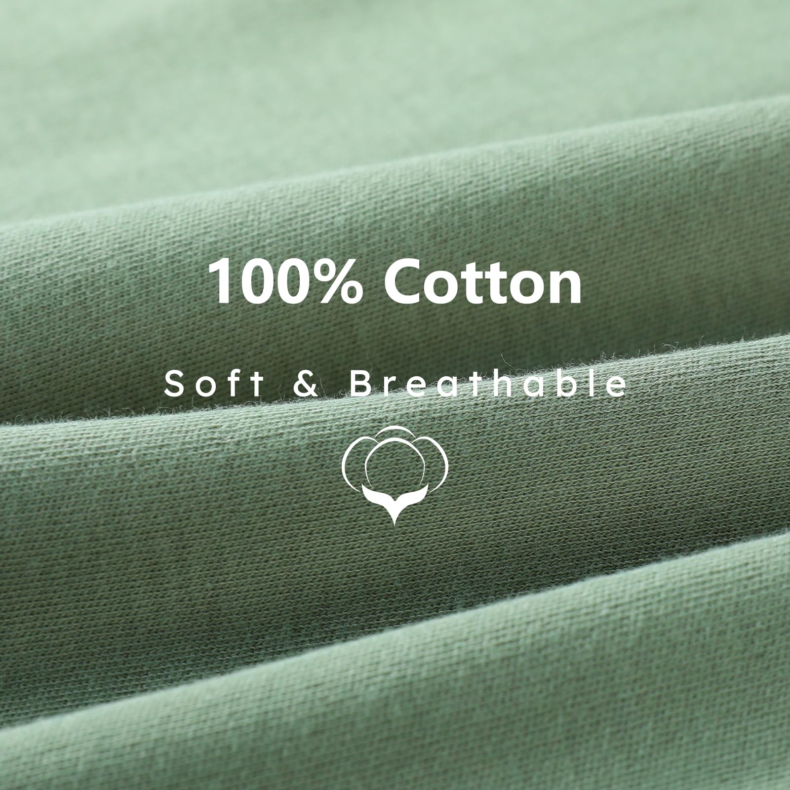 FIEMOL FIEMOL Baby Sleep Sack 6-12 Months, 100% Cotton Sleeping Sack for Newborn and Infant, 3 Pack Baby Wearable Blanket, 0.5 Tog Lightweight Double Zipper Sleep Bag Cyan