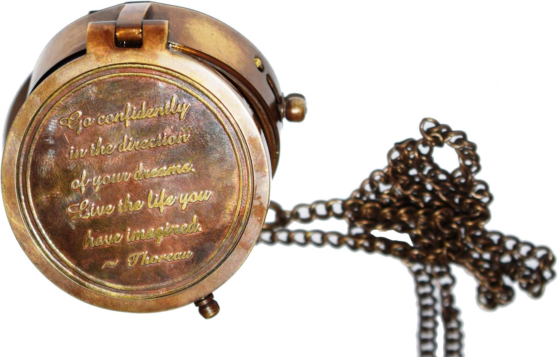 OLD MEMORIES GALLERY Engraved Compass Directional Magnetic Pocket Personalized Gift for Camping, Hiking and Touring