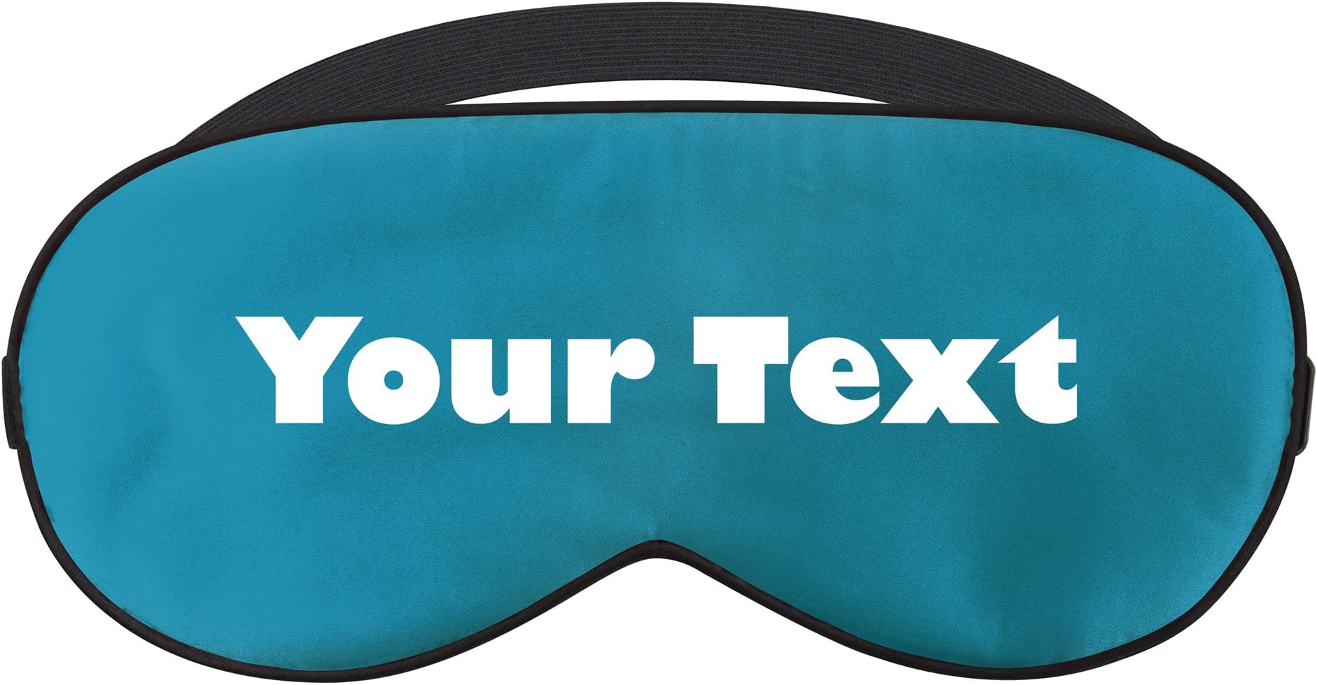 Personalised Eye Mask Silk (Peacock Blue)