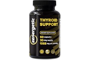 ZENERGETIC Thyroid Support Supplement with L Tyrosine & Iodine │ Focus, Clarity, Energy & Metabolism │ Ashwagandha, Vitamin B-12, Magnesium, Schisandra │ Hormonal Balance for Women & Men │ Non GMO