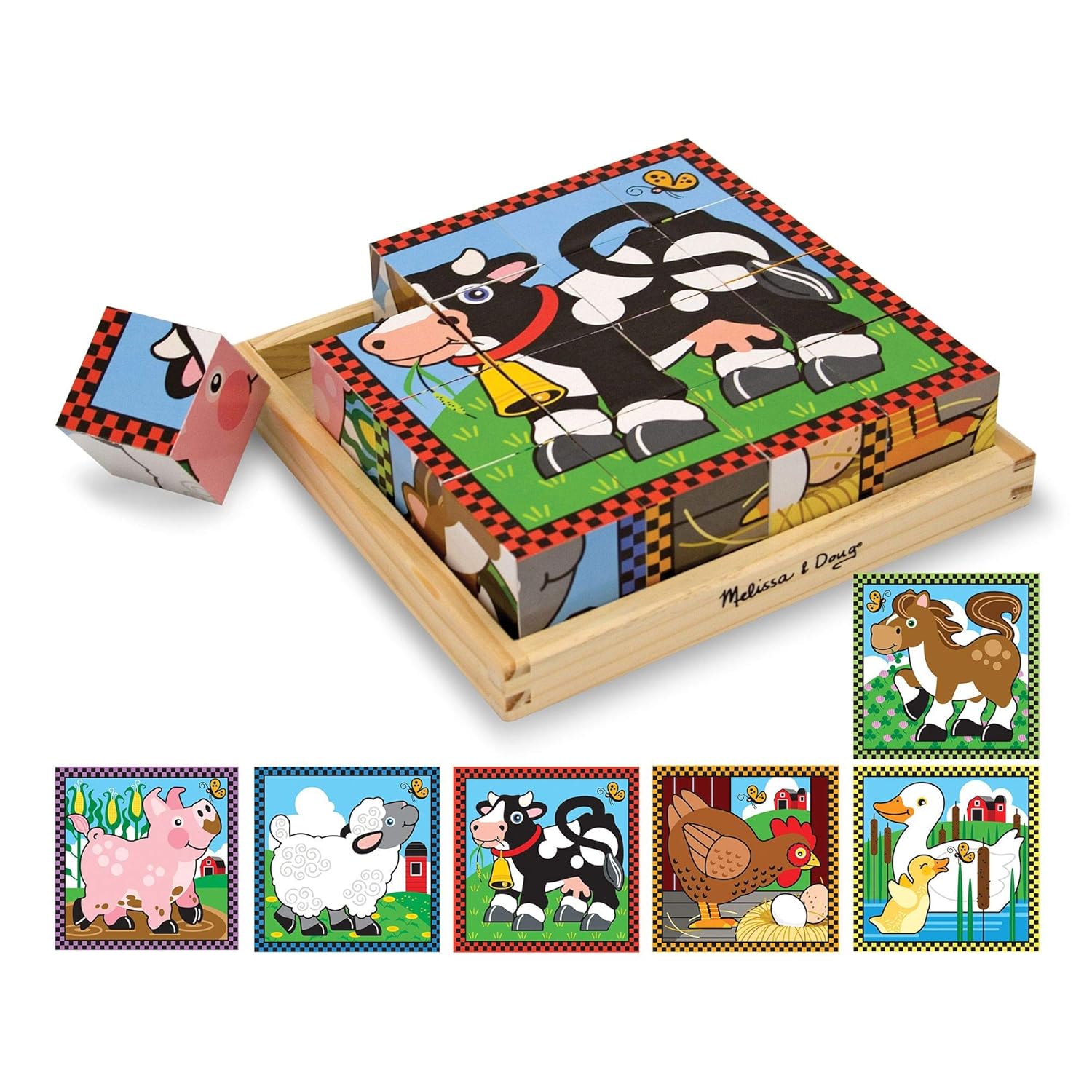 Amazon Farm Cube Wooden Puzzle 木製パズル おもちゃ