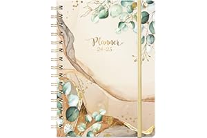 FETEULO Academic Planner 2024-2025 - Planner 2024-2025, Weekly Monthly Planner, July 2024 - June 2025, 6.4" x 8.5", Monthly Tabs, Flexible Hardcover, Thick Paper, Strong Binding, Back Pocket, Holidays