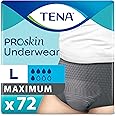 Tena Incontinence Underwear for Men, Maximum Absorbency, ProSkin - Large - 72 Count