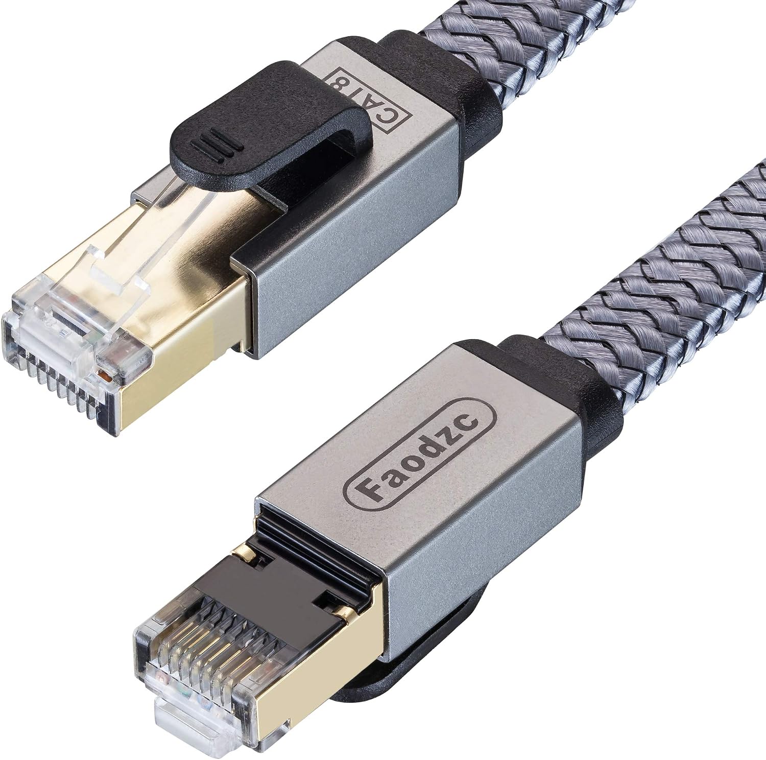 Faodzc Cat 8 Ethernet Cable 15m/50ft,Braided Cat8 RJ45 Network LAN Network Cable 40Gbps 2000Mhz Heavy Duty High Speed Cat8 Shielded Cable Compatible for Gaming,PS4 - Image 3