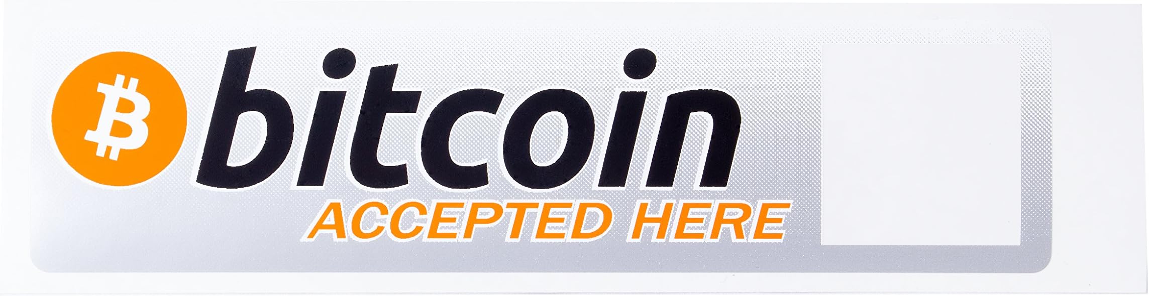 My Bitcoin Sticker - With New QR Code Window Feature for you to Personalize it - Be Able to Receive Cryptocurrency Payments - Secure them at the Same Time -Let the World Know you Accept Digital Money!