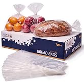 BluShine 700 Pack Bread Bags for Homemade Bread, Sourdough Loaf Bags | Clear gusseted plastic bread bags, 8 x 4 x 20, for homemade bread, sourdough loaves, bakery bags and food storage