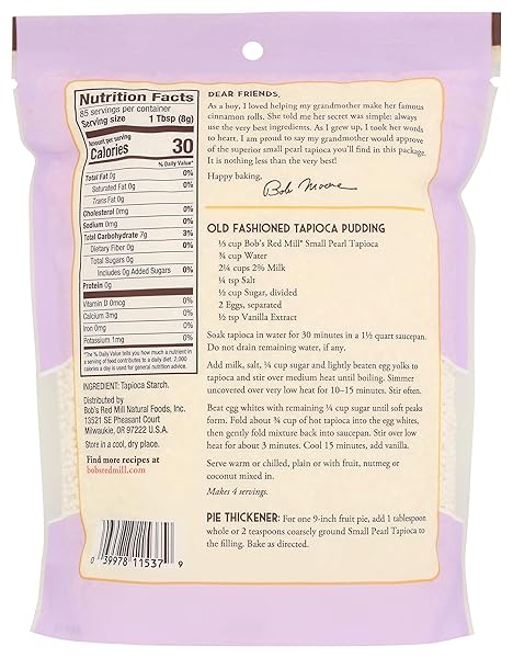 BOB’S RED MILL TAPIOCA, SMALL PEARL, 24 OUNCE