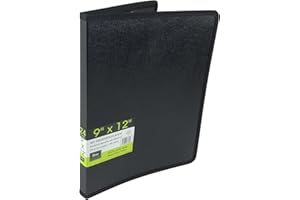 Filexec Products Art Presentation Book, 9"x12", 24Page/48 Views (93130),Black