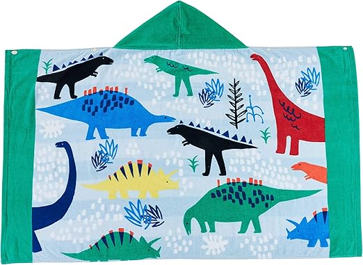 dinosaur hooded bath towel