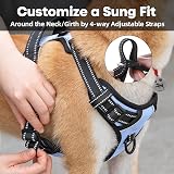 PoyPet No Pull Dog Harness Reflective Vest with 2 Leash Attachments (S) Light view 5