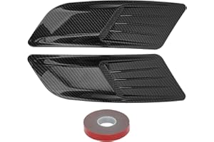 AKOZON Universal Front Hood Air Intake Deco ive Scoop Bonnet Vent Hood Cover Trim Carbon Fiber Air Vent Cover Hood Scoops Fit for 2015 2016 2017