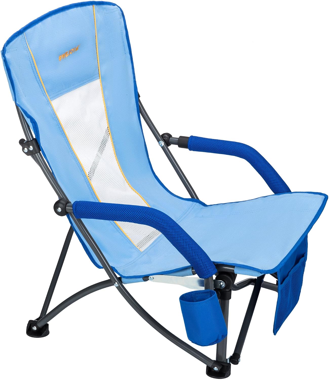 WEJOY Strong & Stable Mesh Back Folding Beach or Camping Chair Light