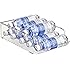 mDesign Wide Plastic Kitchen Water Bottle Storage Organizer Tray Rack - Holder and Dispenser for Refrigerators, Freezers, Cabinets, Pantry, Garage - Clear