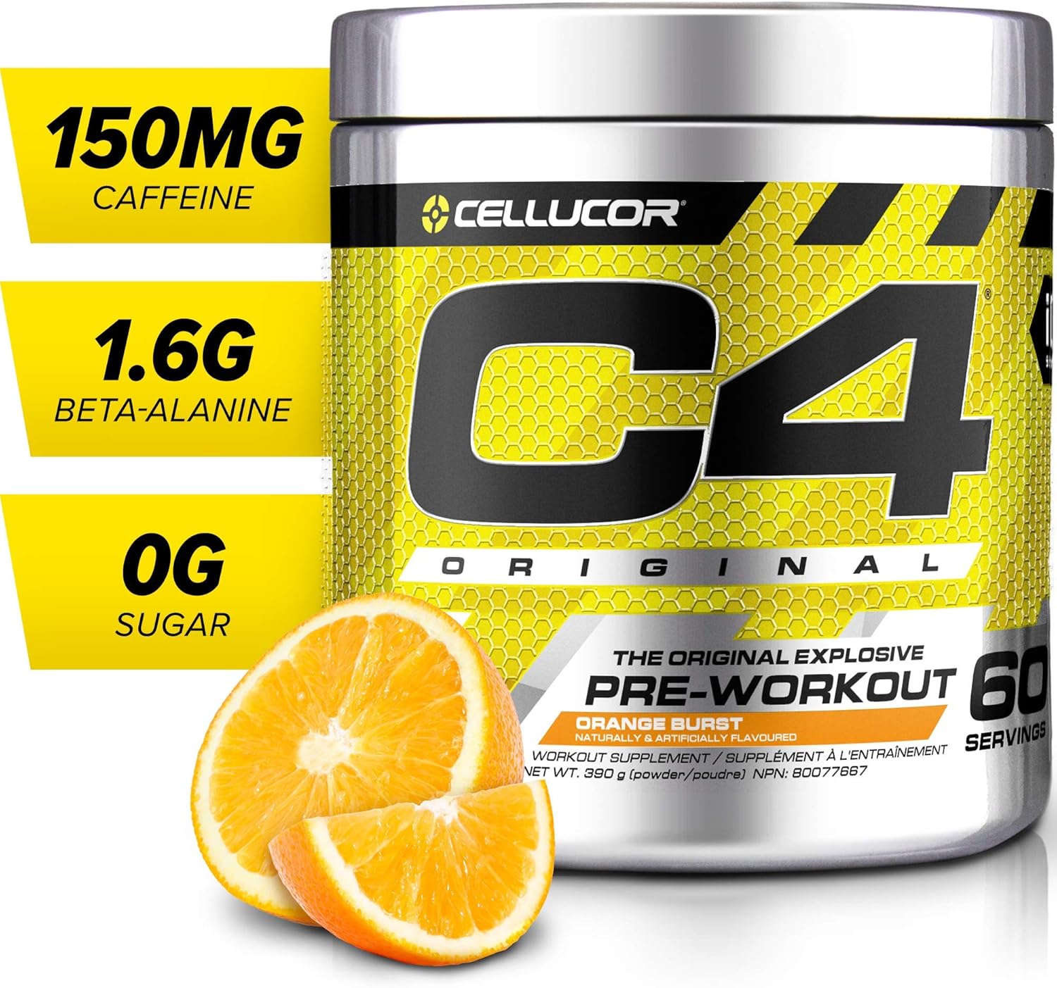 C4 Original Pre Workout Powder Orange Burst Sugar Free Preworkout