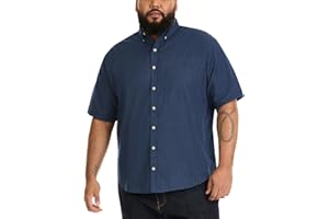 Van Heusen Mens Big and Tall Wrinkle Free Short Sleeve Button Down Check ShirtButton Down Shirt