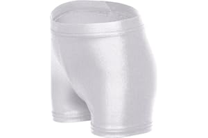 iLover Solid Color Girls'Sparkle Dance and Tumbling Athletic Gymnastics Shorts