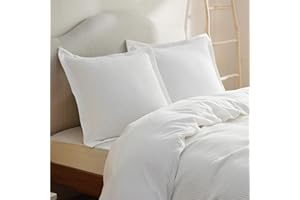 Bedsure Waffle Weave Euro Sham, 26x26 Inches Pillowcases 2 Pack, 100% Cotton Euro Pillow Covers with Envelope Closure for Gift, Home Decor, Throw Pillow Covers for Bed Sofa Couch, White