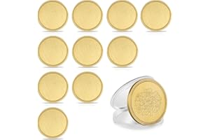 RAINTEAM Blank Brass Challenge Coin Laser Engraving Coins Blanks 40 mm with Acrylic Protection Box for DIY Crafts Birthday Travel Commemorative Collection (10pcs Brass)