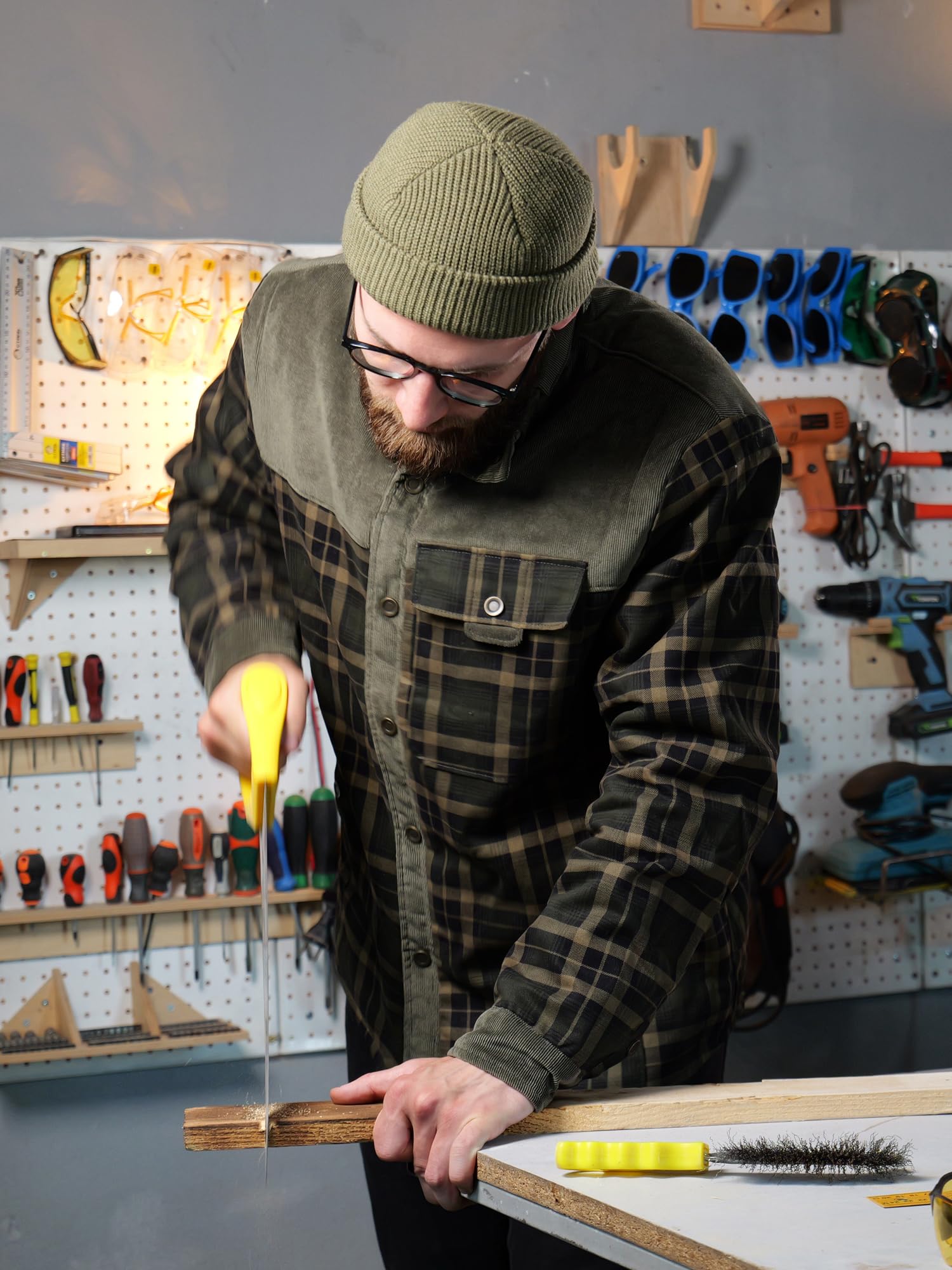 Mr.Stream Men's Cotton Plaid Fleece