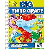 School Zone Big Third Grade Workbook: 320 Spiral-Bound Pages, 3rd Grade, Reading, Writing, Math, Science, History, Social Science, Ages 8 to 9