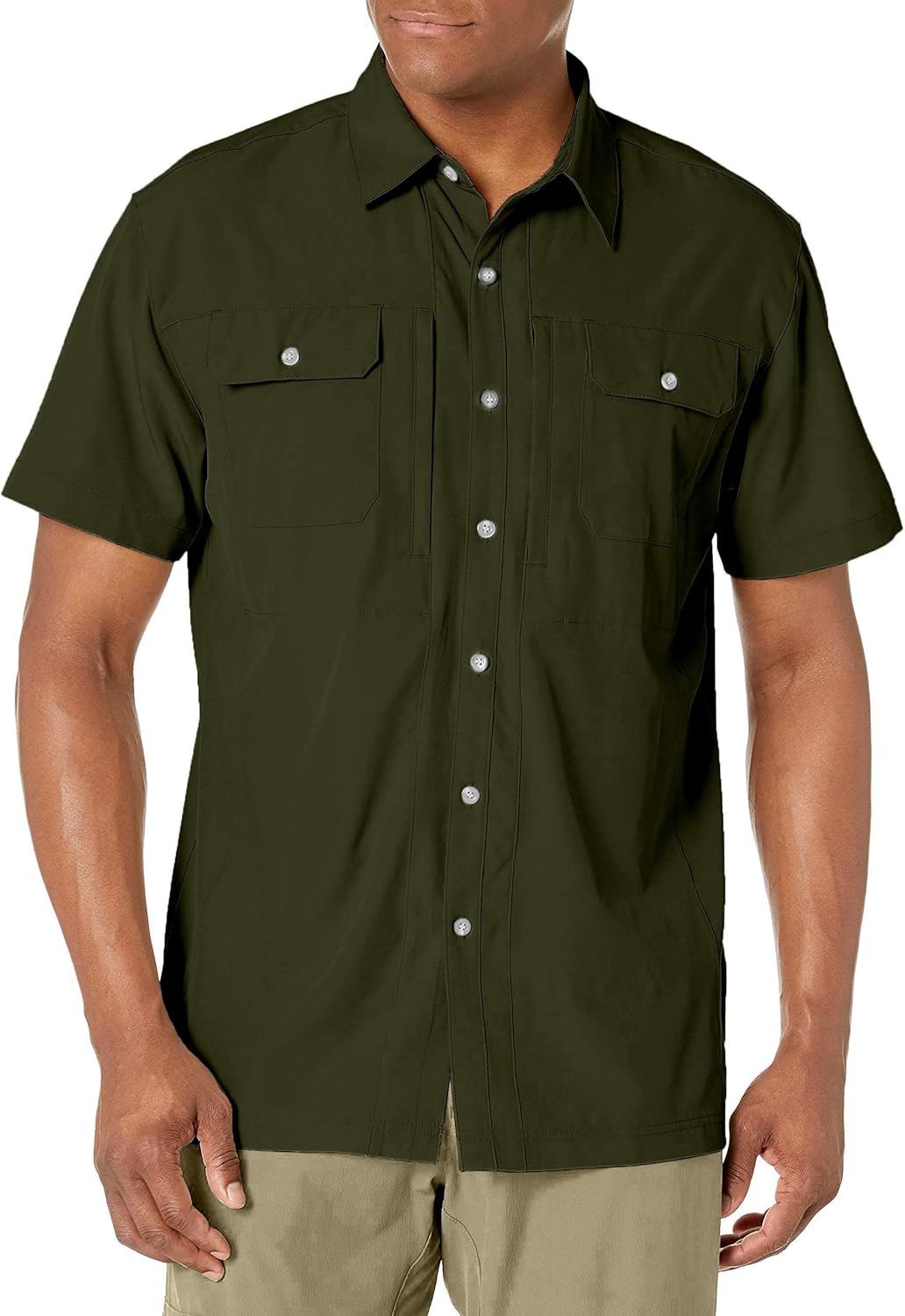 Little Donkey Andy Men's Lightweight Short Sleeve Shirt Quick Dry Stretch Shirt for Hiking Travel, UPF50 : Clothing