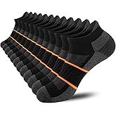 COOVAN Ankle Socks for Men 6 Pairs Athletic Low Cut Tab Running Breathable Cushiond Sock 6 Pack with Arch Support