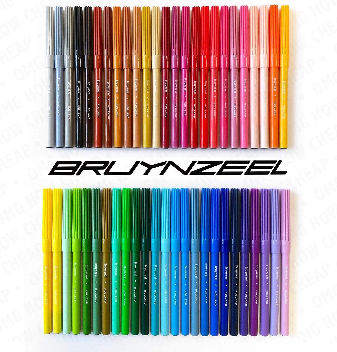 Bruynzeel - Mega Pack of 50 Assorted Felt Tip Colouring Pens