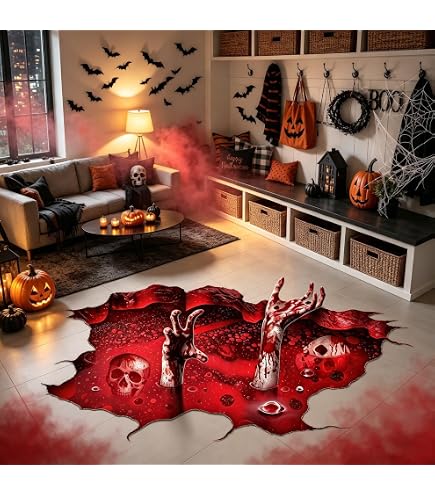 Amazon.com: Halloween Horror Wall Stickers,Peel and Stick 3D