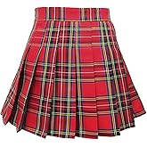 ZHANCHTONG Women's High Waist A-Line Pleated Mini Skirt Short Tennis Skirt