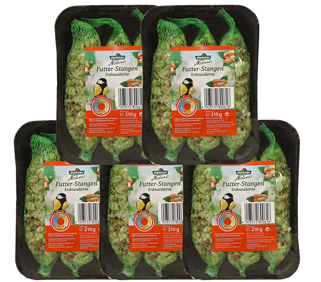 Dehner Natura Wild Bird Feed Sticks with Sunflower Seeds 5 x 3 (1050g)