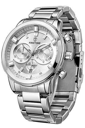 Findtime Luxury Men Business Elegant Dress Watch Chronograph Analog Quartz Watches