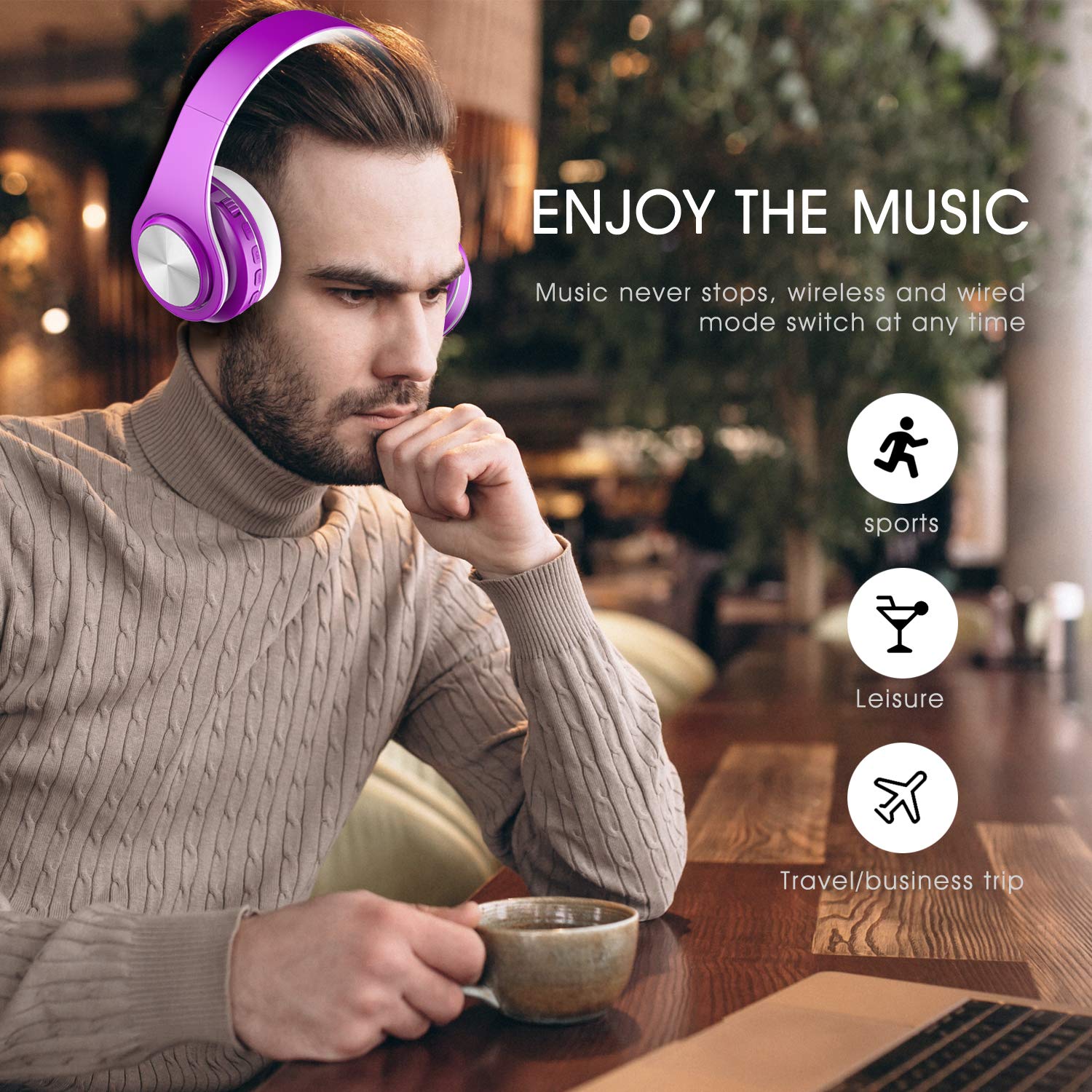 Cuffie wireless Samsung TV e Computer Cuffie Wireless Bluetooth con  Cancellazione del Rumore e Microfono Incorporato Meihua Tu Auricolare  Bluetooth con Stereo Hi-Fi Ricaricabile per iPhone iPad PC urban-earth.co.uk