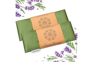 Hihealer 2 Pack Silk Eye Pillow Meditation Accessories Lavender Aromatherapy Weighted Eye Mask for Sleeping, Yoga, Meditation, Self Care Unique Gifts for Women, Mom, Men