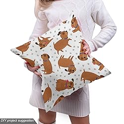 Ambesonne Paw Print Fabric by The Yard, Repetitive