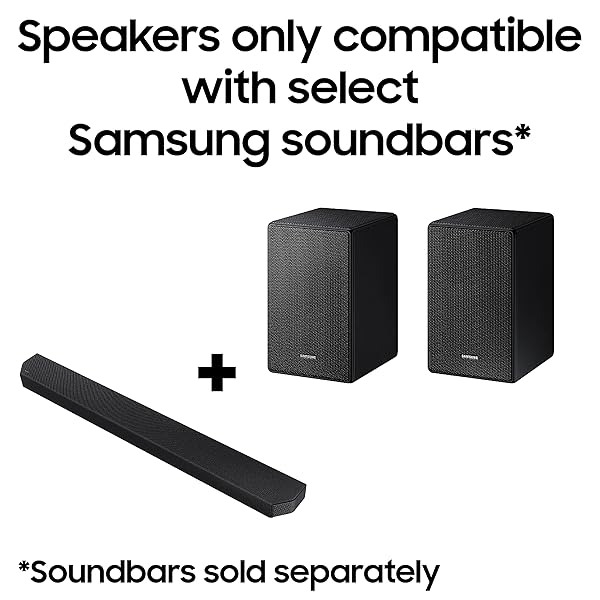 SAMSUNG 9500S REAR SPEAKER KIT – WIRELESS DOLBY ATMOS/DTS: X (SWA-9500S, 2021 MODEL), BLACK