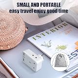 Aodeng UK to EU Plug Adaptor 3 USB Ports 20W USB C Shaver Adapter Type E/F view 6