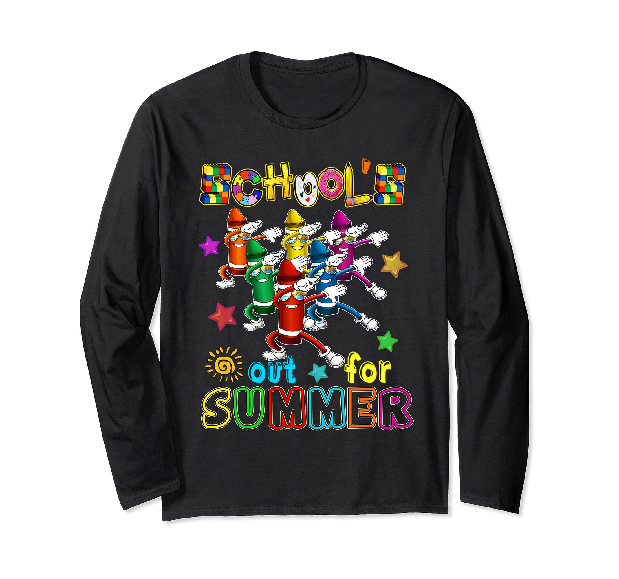 Schools Out For Summer Last Day of School Student Teacher Long Sleeve T-Shirt