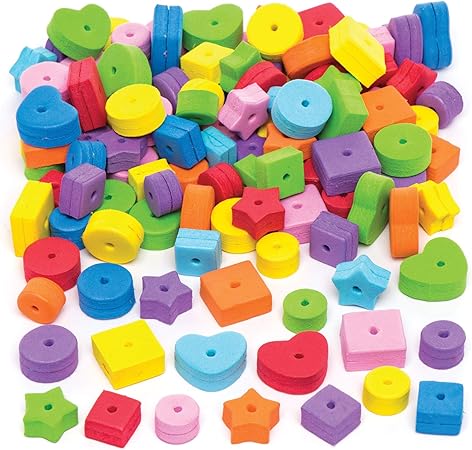 Amazon ベイカーロスジャンボフォームビーズ 250パック 子供のジュエリー キーホルダーとバッグダングラー作りに最適 おもちゃ おもちゃ