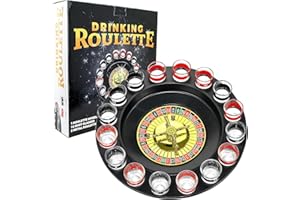 Fairly Odd Novelties Shot Glass Roulette - Drinking Game Set (2 Balls and 16 Glasses)