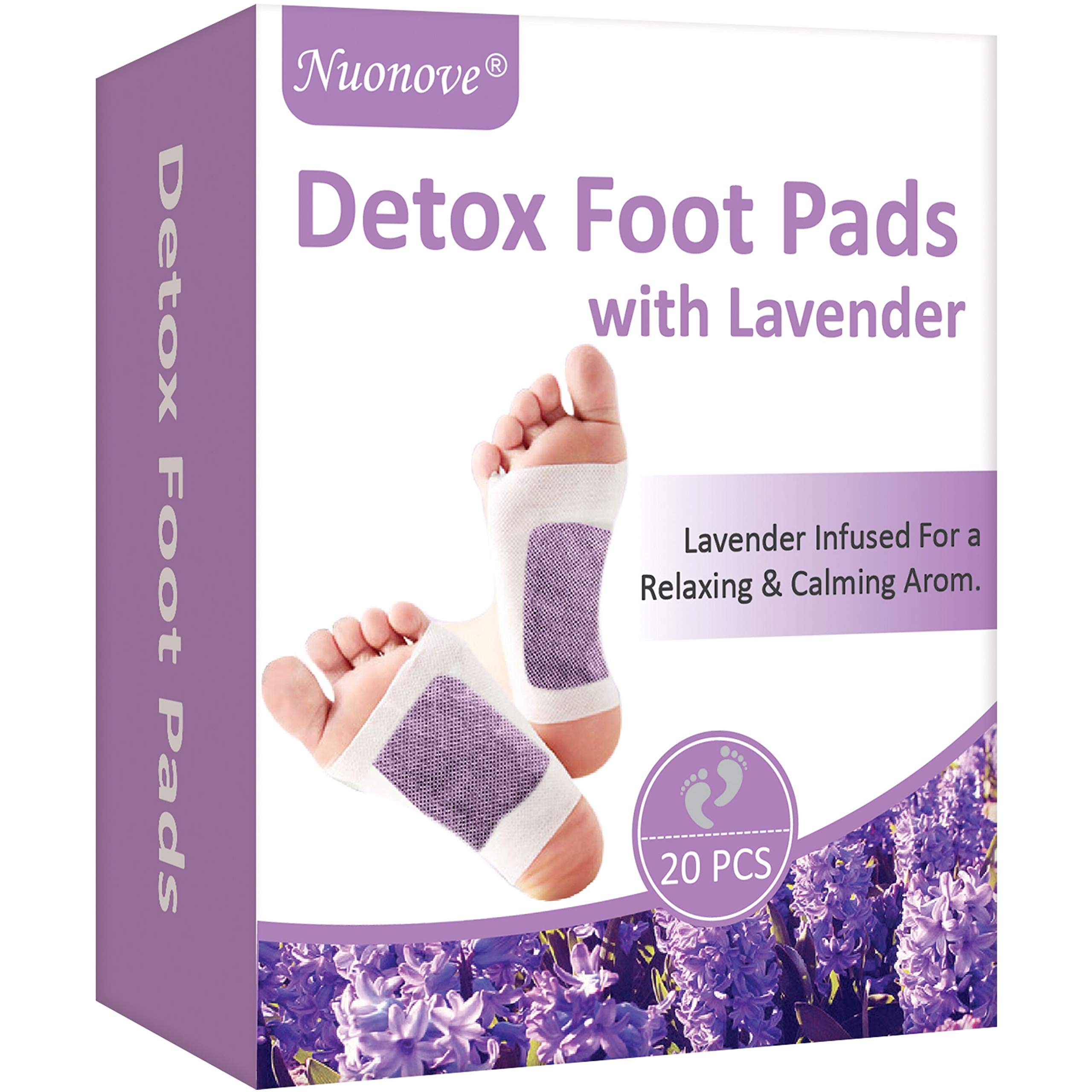 Detox Foot Patches, Detox Foot Pads, Foot Patches, Lavender Detox Foot Patches for Pain Relief & Stress Relief & Deep Sleep & Detox Cleanse, 20Pcs