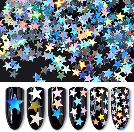 Amazon ６サイズ入り 星型 スター ホログラムキラキラ反射カメレオンネイルパーツネイルアートネイルデコ Innail ホログラム 通販